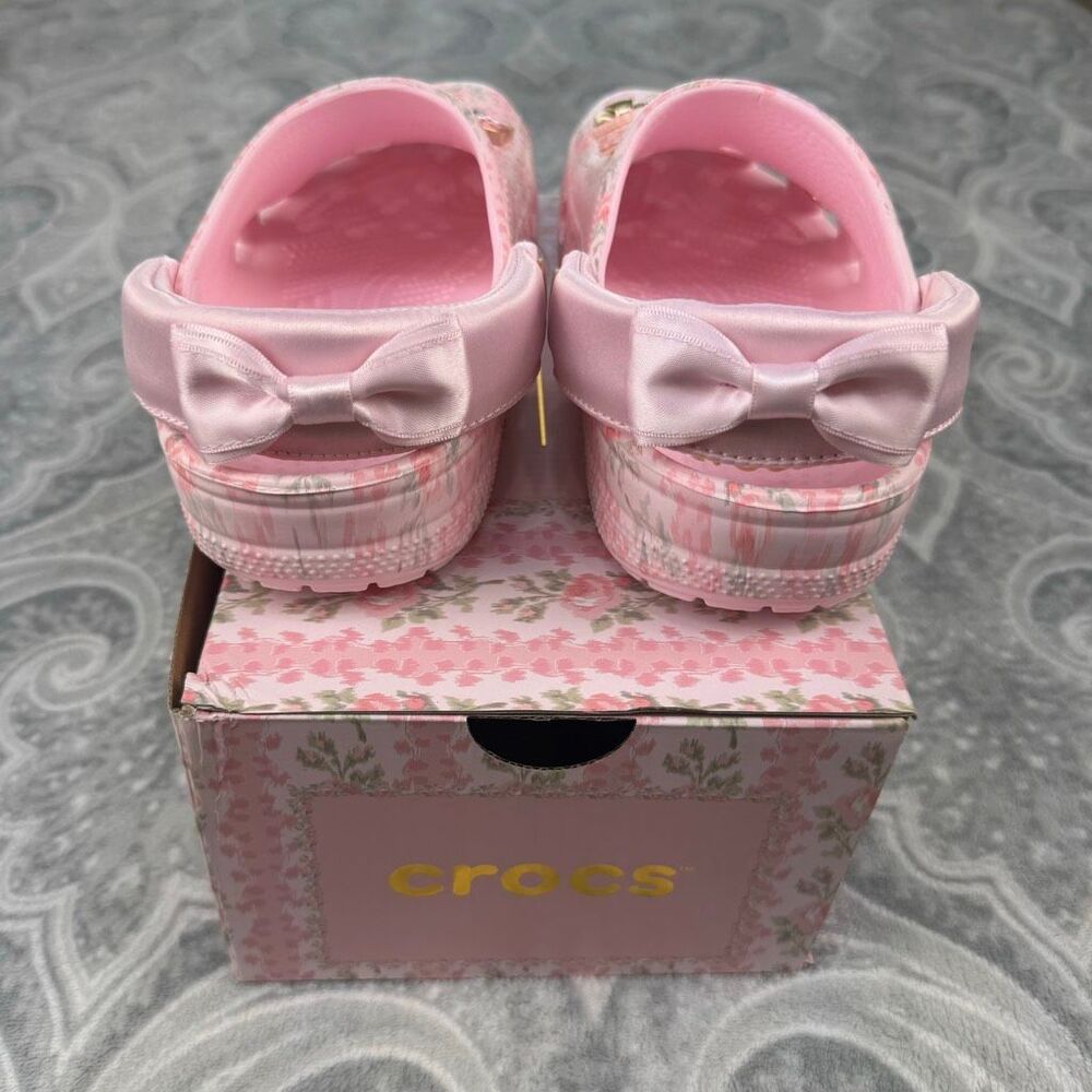 NWT LoveShackFancy X Crocs Pink Classic Clog - Picture 4 of 5